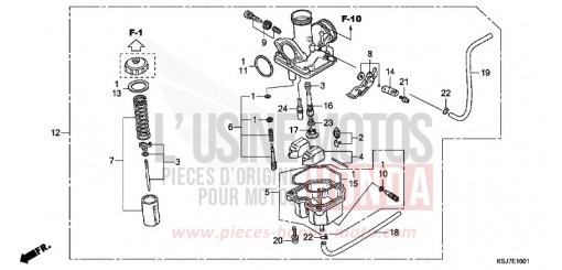 CARBURATEUR (CRF100F) CRF100FD de 2013